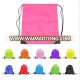 Stock 12 colors blank polyester wholesale bulk cheap custom drawstring bags no minimum