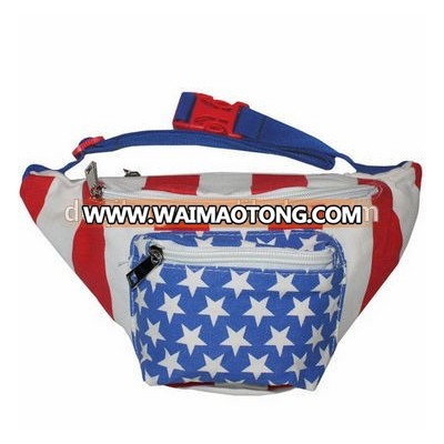 American Flag Printing Fanny Pack Waist Bag With Belt Hot Sale